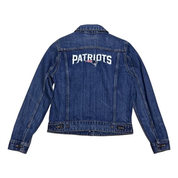 LEVIS x NFL New England Patriots Collab Designer Denim Jean Jacket Womens Medium - Picture 2 of 7